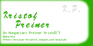 kristof preiner business card